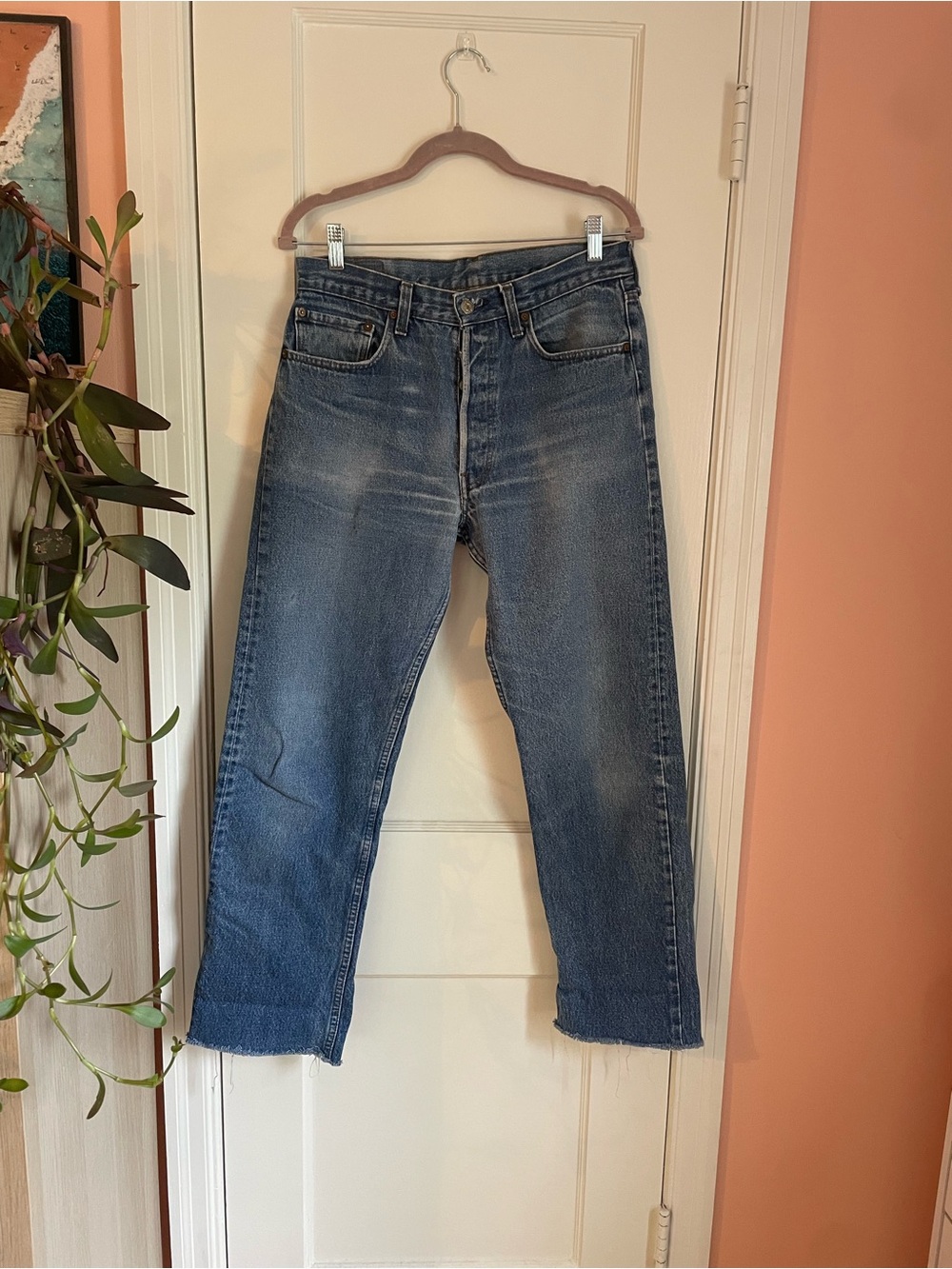 Levi's 501 Button-Fly Men's Distressed Jeans